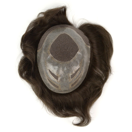 LUCA #710 Remy natural hair toupee