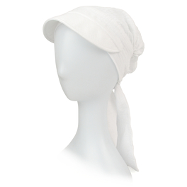 Light muslin turban with a white visor CARINI #428