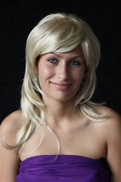 Party carnival occasional dark blond wig ROSSABELIA #12TT26