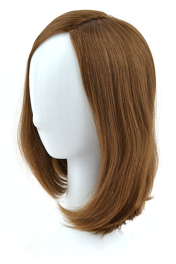 Natural Slavic Hair Topper Warm-toned Medium Brown 35cm STILLA #6/8
