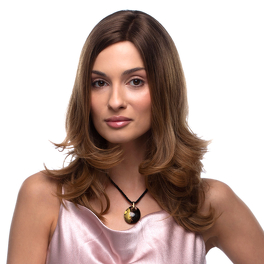 Slavic virgin natural hair wig medium brown TERI S #8/12