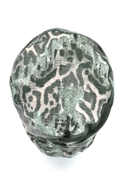 Bamboo-lined turban with a snake pattern PINK COBRA*