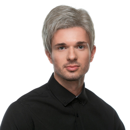 Synthetic wig for men cool dark brown TED # M4