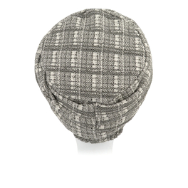 Checked turban BIANCO