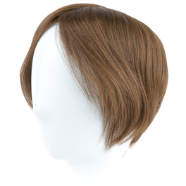 Natural Slavic virgin hair topper wamr medium brown AIKA 15cm #6/8