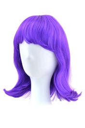 Occasional party wig purple # synthetic