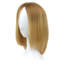 Slavic blonde natural hair topper with ombre roots AVA 25cm #12R+14/16