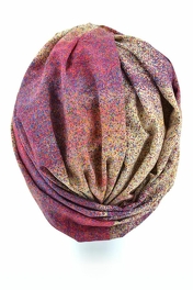 Colourful turban with elegant draping PINK DESERT