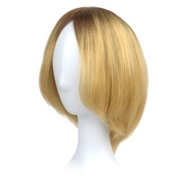 Slavic blonde ombre hair topper with brown roots AVA 20cm #6/8/30R+14/16