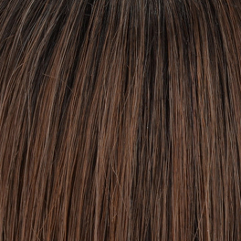 Synthetic Wig Brown with Root ROSE #6/8/4R