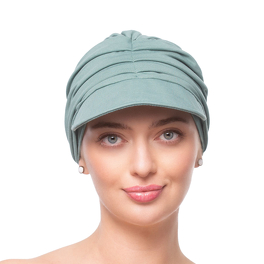 Light and warm mint turban TOKYO with a visor #mint