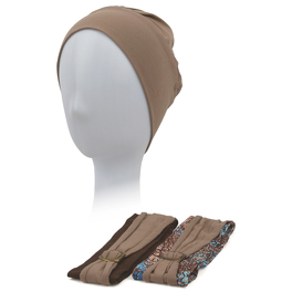 A multi-piece turban set and two decorative headbands with a bronze metal buckle NICOLA # B17.