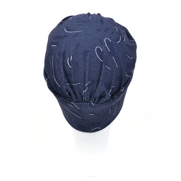 Navy blue turban with BARBADOS patterns # B160*