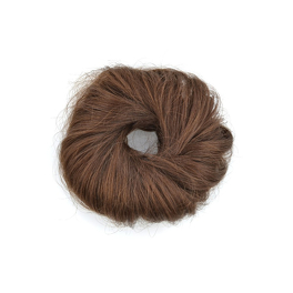 Slavic Virgin Hair Scrunchie Bun Hairpiece Warm Brown LUX BUBBLE ME #6/8