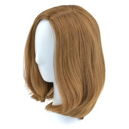 Wavy natural shoulder-length wig dark blond Slavic virgin hair 30cm ALIZEE XY #8/10/16