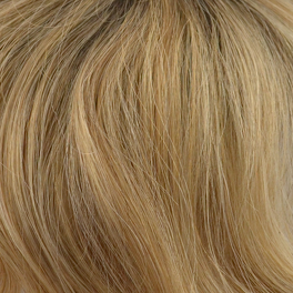 Natural Asian Hair Topper Honey-toned blonde with darker roots PEACH # R8/12/14/26