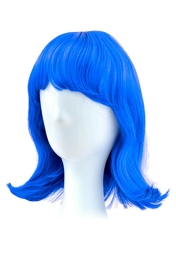 Occasional dark blue party wig # synthetic