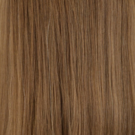 Hair bun extension in Slavic virgin hair, light brown colour, on an elastic band, LUX BUBBLE ME #8/12.