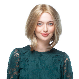 Synthetic wig brown with roots SILVIA #8/14/6R