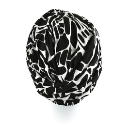 Black and white turban with a knot ELITE
