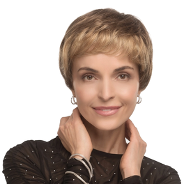 Synthetic women's wig in brown with light highlights JADE #8/27