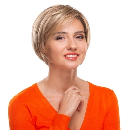 Synthetic wig multi-tone blonde with root TIRAMISU #14/88/8R