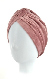 Velvet retro pink turban RIGA # VS/1