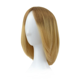 Slavic natural hair ombre blond topper with roots AVA 25cm #10R+14/16
