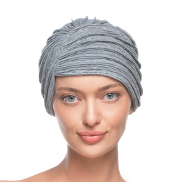Warm grey turban with an interesting cut LACY*