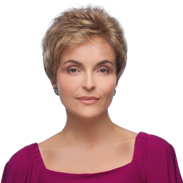 Women's synthetic hair wig in brown with light highlights TESSA #8/27