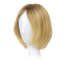 Slavic medium blond natural hair topper with ombre root ZOA 20cm #8/12R+14/16