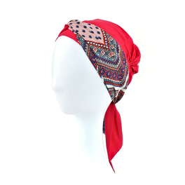 Light and comfortable 100% viscose red turban SARA #184/181.