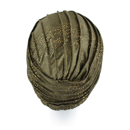 Warm olive green turban SAVANNA*