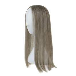 Slavic medium grey 48cm natural hair topper DELMAR # MedGrey