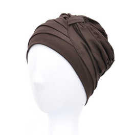 Brown Turban with Decorative Draping KLARA #25 Premium*