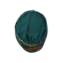 Turban with decorative scarf in bottle green CARLA # BM13+BM317