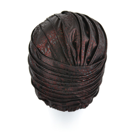 Burgundy elegant turban with an interesting texture RUBY*