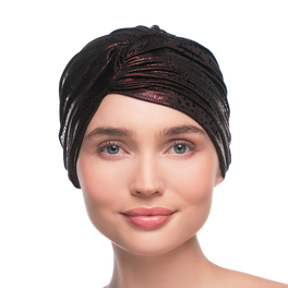 Burgundy elegant turban with an interesting texture RUBY*