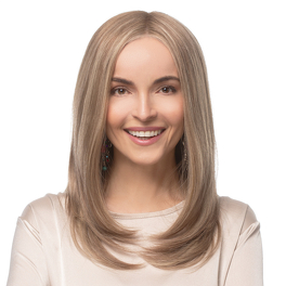 Natural women's wig made of Asian hair blonde VILI # 10/16+LP14/16ASH H