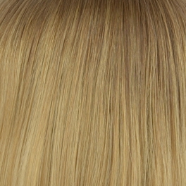Slavic natural hair topper Light Blonde Ombre with light brown root 20cm AVA # 8/12R+14/16