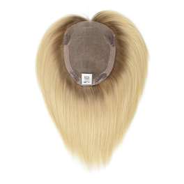 Women's natural Slavic hair topper light brown GALEA 15cm #6/8R+12/14H