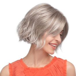 Synthetic wig in warm brown with roots CHERRY # 8/14/6R