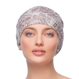 Light and airy turban with a bold floral pattern PEONY # BM-382