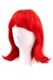 Red synthetic occasional party wig #.