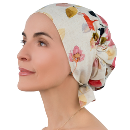 Floral Turban with Tie FELICJA NEW # Q-142