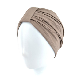 Stylish and flexible light brown cappuccino shade turban OLIVIA # BM141