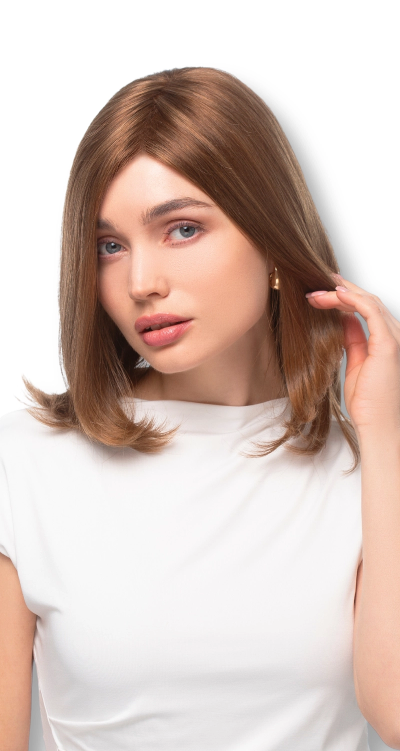 Natural-looking human hair wig